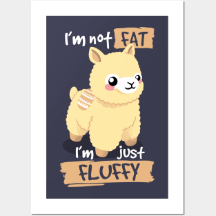 Fluffy alpaca Posters and Art